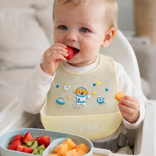 Bavoir en silicone - Imperméable pour diversification alimentaire bébé