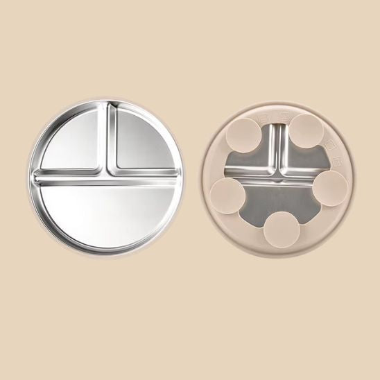 Assiette compartiment bébé inox hygiénique pour repas enfant Bébé-Miam