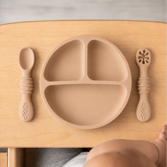 Assiette Ventouse Bébé avec Couverts Inclus