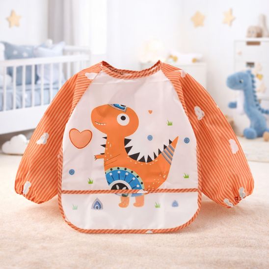 Bavoir bébé longue manche unisexe imperméable