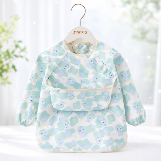 Bavoir bébé à manches longues en tissu imperméable