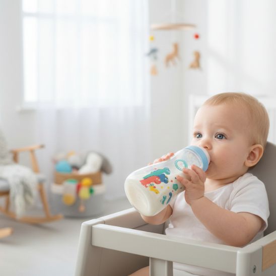 Biberon Dinosaure avec système AVS, réduit l’air et les coliques