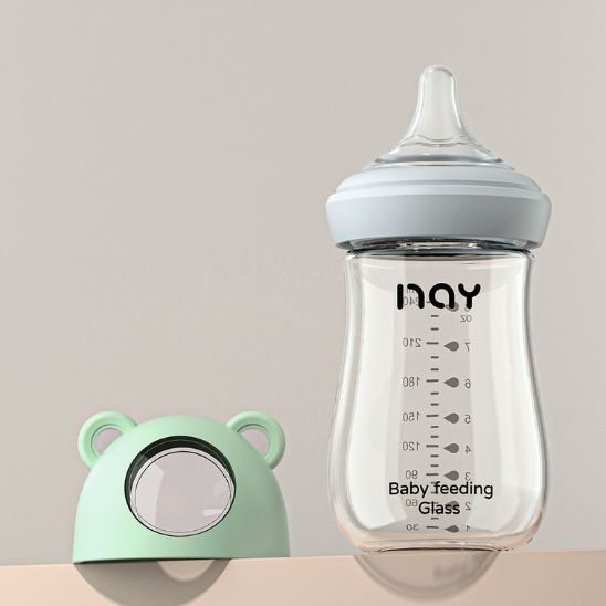 Biberon en verre bébé pour succion douce et confortable
