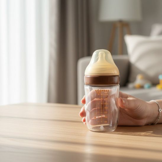 Biberon en verre borosilicate résistant à la chaleur