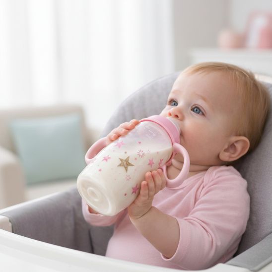 Biberon étoile d’amour rose 330 ml grande capacité pour bébé