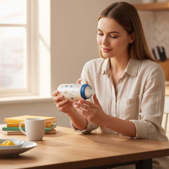 Biberon étoiles 330 ml avec poignées ergonomiques pour bébé