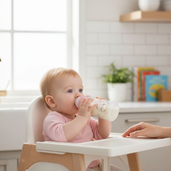 Biberon licorne bébé avec motifs féeriques doux et rassurants