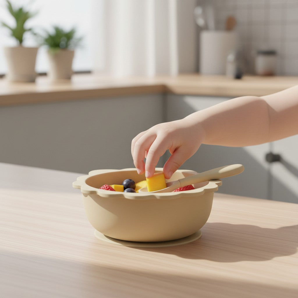 Bol bébé 12 cm en silicone alimentaire, idéal dès 6 mois