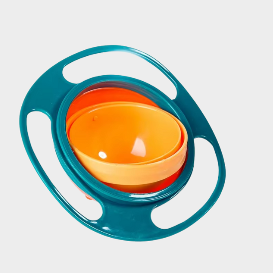 Bol bebe anti-renversement 360° corail avec couvercle et poignées ergonomiques