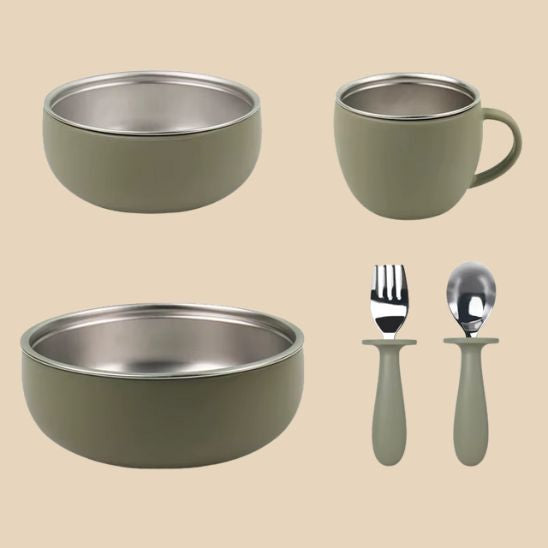 Bol bébé – Inox design pastel et moderne