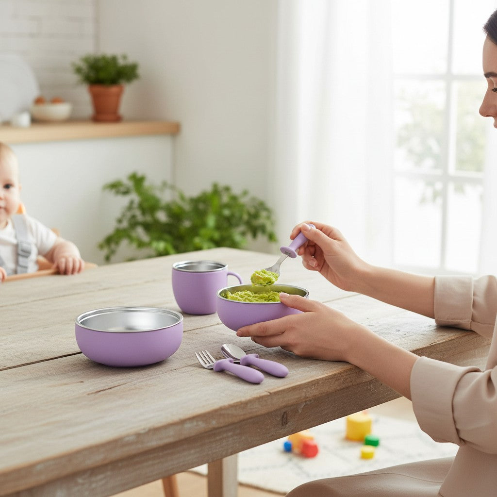 Bol bébé – Inox ergonomique et facile à tenir