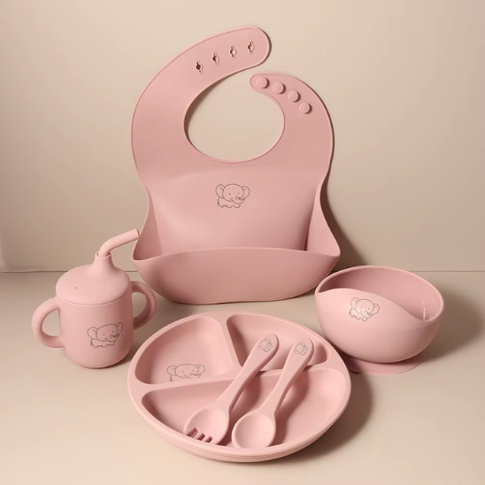 Coffret repas bébé fille - Set 6 pièces