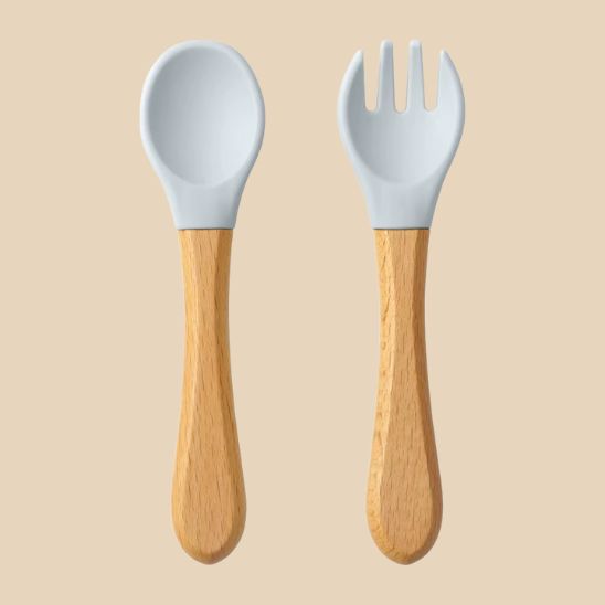 Set cuillère bébé anti-choc en silicone Calme – Bébé-Miam™