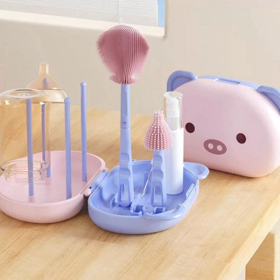 Égouttoir biberon adapté aux tétines, pailles et petits accessoires