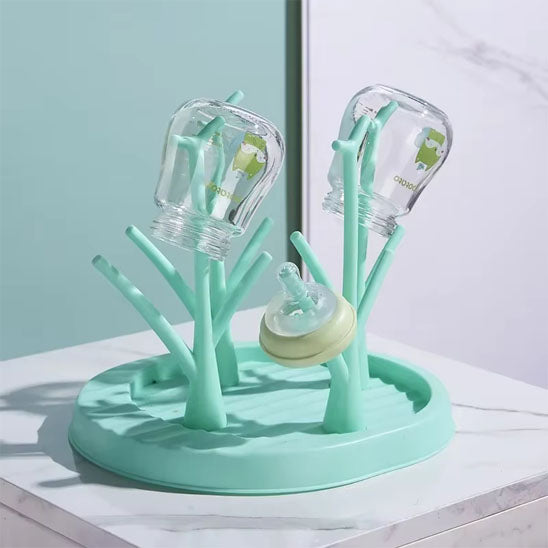 Égouttoir biberon bébé au design arbre pour sécher biberons et tétines