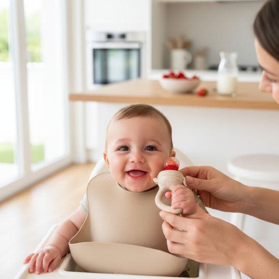 Grignoteuse bébé en silicone sans BPA pour alimentation saine