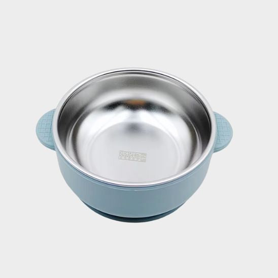 Vaisselle inox bebe bleu ecologique sans plastique