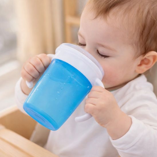 verre anti renversement bébé en silicone souple