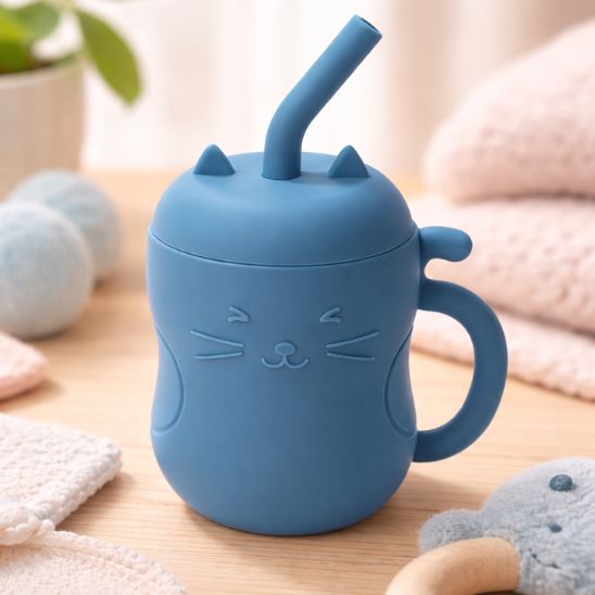 Verre bébé anti-renversement – Gourde paille enfant pour apprentissage