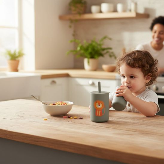 verre bebe silicone résistant aux chocs et anti-fuite