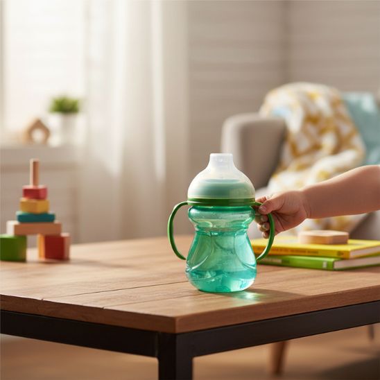 Verre bébé antirenversement à bec 270 ml avec graduation visible Bébé-Miam™